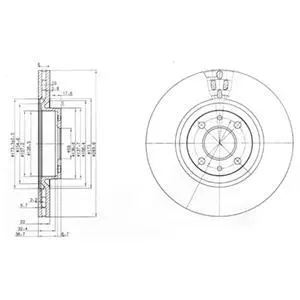 Гальмівний диск Delphi BG2407