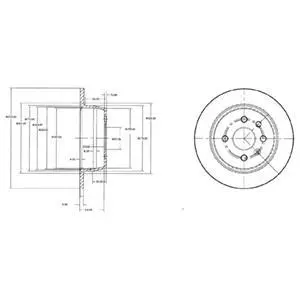Диск гальмівний OPEL Astra/Vectra "R D=260mm "91-01 ="" Delphi BG2635