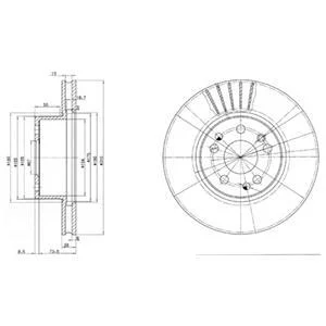 Тормозной диск DELPHI Delphi BG2737
