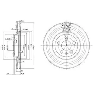 Гальмівний диск Delphi BG2844