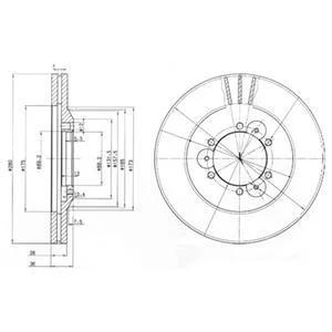 Тормозной диск DELPHI Delphi BG3378