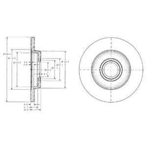 Диск гальмівний Delphi BG3416