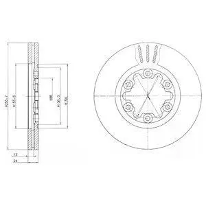 Гальмівний диск Delphi BG3559