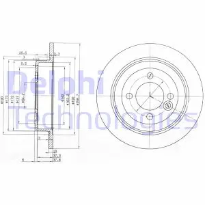 Гальмівний диск Delphi BG3662C