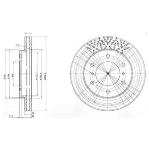 Диск гальмівний MITSIBISHI Pagero "F D=290mm "99-06 ="" Delphi BG3812
