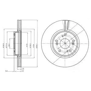 Диск гальмівний Delphi BG3978