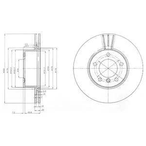 Диск гальмівний Delphi BG3998C