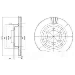 A_Диск гальмівний TOYOTA Land cruiser "F D=338mm "03>> ="" Delphi BG4052
