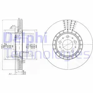 Гальмівний диск Delphi BG9783C