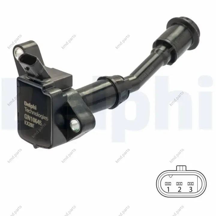 Котушка запалювання FORD C-MAX II, FOCUS III, FOCUS III/HATCHBACK, FOCUS III/KOMBI, GALAXY III, GRAND C-MAX, KUGA II, MONDEO V, S-MAX FORD USA ESCAPE, FUSION 1.5 09.13- GN10645-12B1 Delphi GN1064512B1 (фото 1)