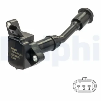 Котушка запалювання FORD C-MAX II, FOCUS III, FOCUS III/HATCHBACK, FOCUS III/KOMBI, GALAXY III, GRAND C-MAX, KUGA II, MONDEO V, S-MAX FORD USA ESCAPE, FUSION 1.5 09.13- GN10645-12B1 Delphi GN1064512B1
