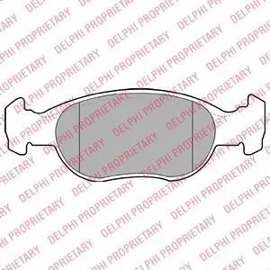 A_Гальмівні колодки дискові FIAT Punto "F "99-09 ="" Delphi LP1385