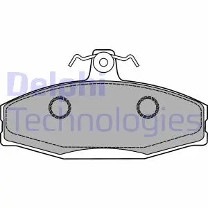 Комплект тормозных колодок переднего., MITSUBISHI COLT I, LANCER F, LANCER I SKODA FAVORIT, FAVORIT FORMAN, FAVORIT/KOMBI, FELICIA CUBE, FELICIA I, FELICIA II VW CADDY II 1.2-1.9D 01.78-04.02 Delphi LP1429
