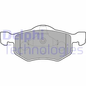 Комплект гальмівних колодок передн, FORD MAVERICK FORD USA ESCAPE MAZDA TRIBUTE 2.0/2.3/3.0 03.00- Delphi LP1900