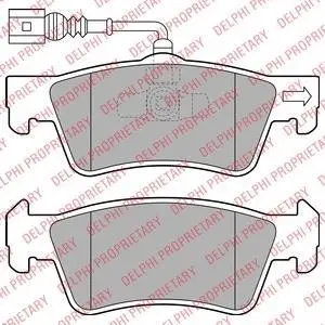 Гальмівні колодки дискові VW Touareg/Transporter/Multivan "R "03>> ="" Delphi LP2086