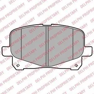 A_Гальмівні колодки дискові TOYOTA Previa "F "00-03 ="" Delphi LP2129