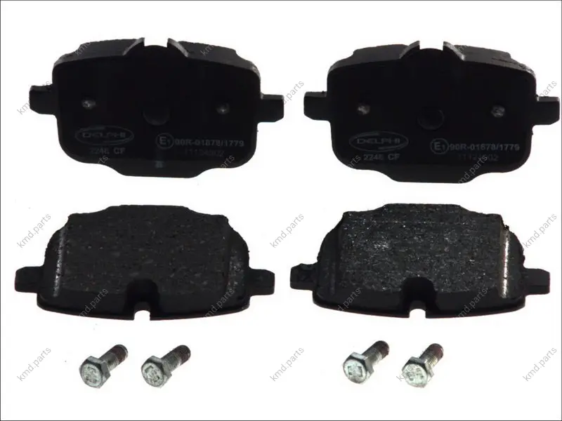 Комплект гальмівних колодок задн, BMW 2 (G42, G87), 3 (G20, G80, G28), 3 (G21, G81), 4 (G22, G82), 4 (G23, G83), 5 (F10), 5 (F11), 5 (G30, F90), 5 (G31), 6 (F12), 6 (F13) 1.6-Electric 06.09- Delphi LP2246 (фото 1)