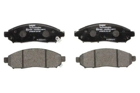 Комплект гальмівних колодок з 4 шт. дисків Delphi LP3578