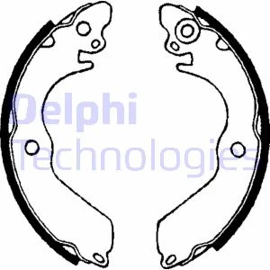 Комплект гальмівних колодок з 4 шт. барабанів Delphi LS1649