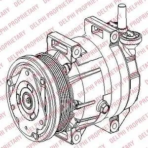 Компресор кондіціонера CHEVROLET Aveo/Lacetti "03>> ="" Delphi TSP0155953
