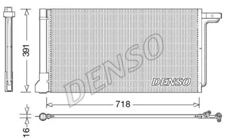 Конденсатор кондицiонера FORD C-Max/Focus/Grand "1,6 "10-20 ="" DENSO DCN10028
