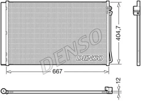 Конденсатор кондицiонера MB V-Class/Vito "1,6-2,1 "14>> ="" DENSO DCN17062