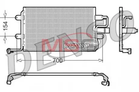 Конденсатор кондицiонера AUDI/SEAT/SUBARU/VW A3/Leon/Legacy/Bora "1,2-3,6 "94>> ="" DENSO DCN32017
