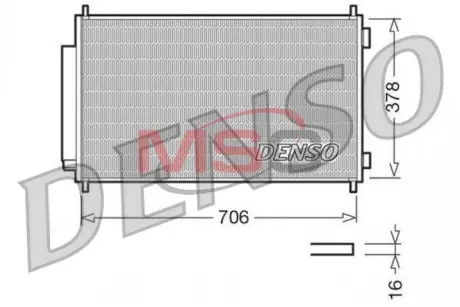 Конденсатор кондицiонера HONDA Cr-V "2,0-2,4 "06>> ="" DENSO DCN40002