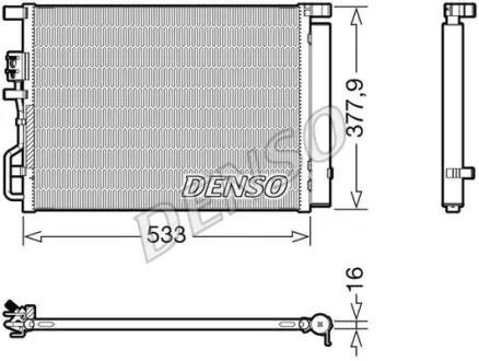 A_Конденсатор кондицiонера HYUNDAI/KIA Tucson/Sportage "1,6-2,0 "15-22 ="" DENSO DCN41018