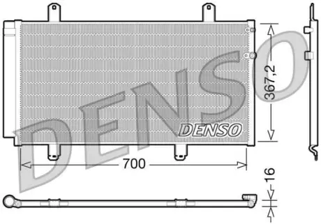 Конденсатор кондицiонера TOYOTA Camry "2,4-3,5 "06-14 ="" DENSO DCN51004