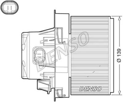 Вентилятор обігрівача PEUGEOT 207 "1,4-1,6 "06-15 ="" DENSO DEA21012