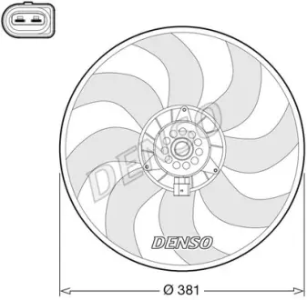 Вентилятор радіатора AUDI A6 "1,8-3,0 "12-18 ="" DENSO DER02006