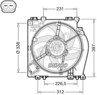 Вентилятор радіатора NISSAN Micra/Note "1,5-1,6 "03-12 ="" DENSO DER46002