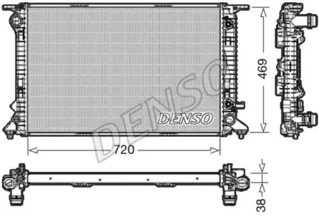 Радіатор AUDI/PORSCHE A5/Macan "2,7-3,2 "07-18 ="" DENSO DRM02023