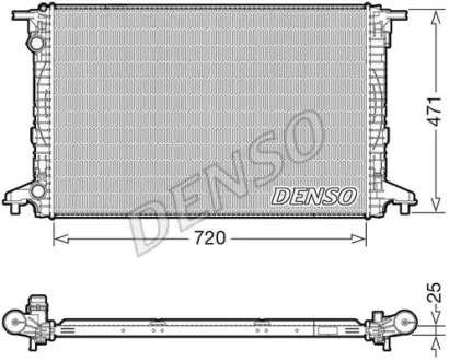 Радіатор AUDI A4/A5/Q5/Q7 "1,4-2,0 "15>> ="" DENSO DRM02043
