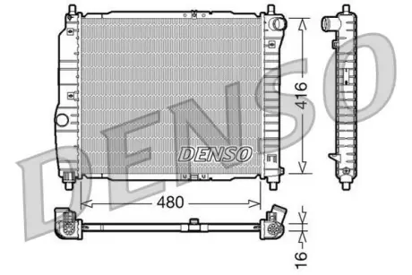 Радіатор CHEVROLET/DAEWOO Aveo/Kalos "1,2-1,5 "02>> ="" DENSO DRM15003