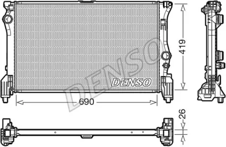 Радіатор MB V-Class/Vito "2,1 "14>> ="" DENSO DRM17112