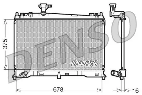 A_Радіатор MAZDA 6 "1,8-2,3 "02-08 ="" DENSO DRM44010