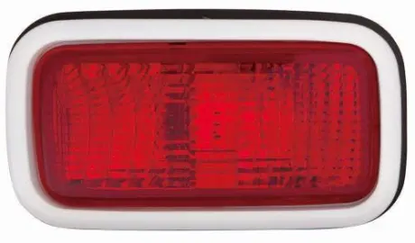 Фара противотуманна задняя права, без патрона, с рамкой DEPO 214-4001R3LD-UE