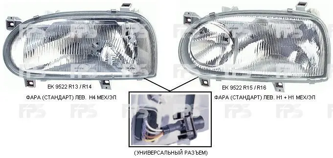 Фара передня DEPO FP 9522 R16-E (фото 1)