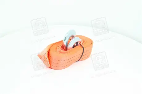 Трос буксирувальний 3т. 50мм. 4,5 м. С-гак, Polyester, помаранчевий, <ДК> Dk-Дорожная Карта DK46-PE345