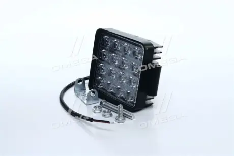 Фара LED прямокутна 48W, 16 ламп, 110 * 110мм, вузький промінь <ДК> Dk-Дорожная Карта DK B2-48W-A SL