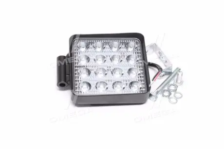 Фара LED прямокутна 48W, 16 ламп, 110 * 128мм СТАНДАРТ <ДК> Dk-Дорожная Карта DK B2-48W-STD