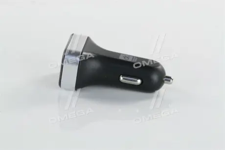 Автомобільний зарядний пристрій 2USB (12 / 24V - 5V 2,4A), LED Display, чорне <ДК> Dk-Дорожная Карта DK-CT04B