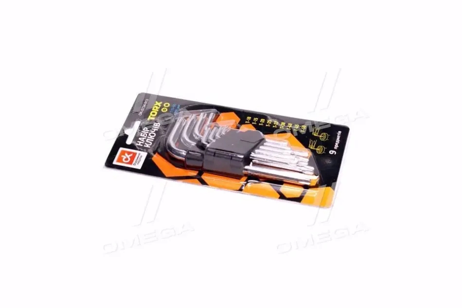 Набір ключів TORX 9 пр., Т10-50, L = 130 мм <ДК> Dk-Дорожная Карта DK-ST34-913 (фото 1)