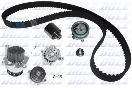 Водяний насос Caddy 04-/T5/Golf V 03-/Passat/Jetta 05- 1.9TDI DOLZ KD033