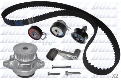 Комплект ремня грм с помпой DOLZ KD035