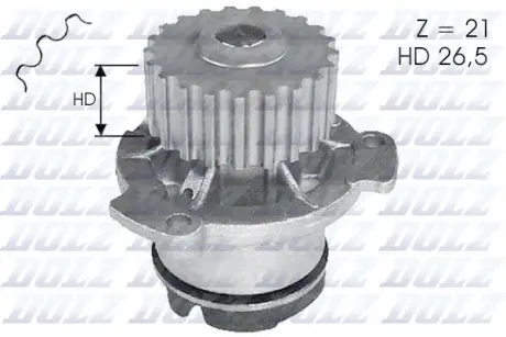 Водяний насос LADA 2108-21099 (круглий зуб) DOLZ L121