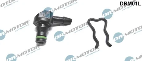 Штуцер пластиковий для паливних шлангів.. DR.MOTOR DRM01L