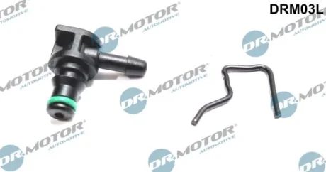 Штуцер пластиковий для паливних шлангів.. DR.MOTOR DRM03L